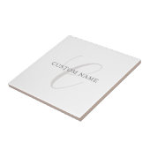 モノグラエレガントム | グレーと白（編集可能） タイル (側面)