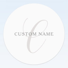 モノグラエレガントム | グレーと白（編集可能）