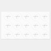 モノグラエレガントム | グレーと白（編集可能） ラベル (シート)