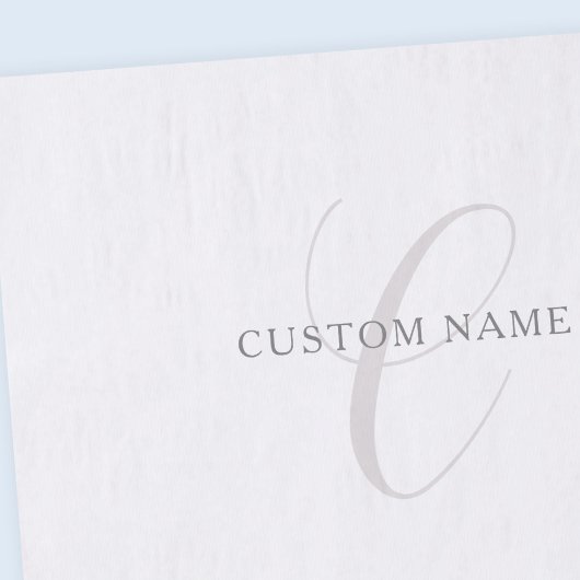 モノグラエレガントム | グレーと白（編集可能） 薄葉紙