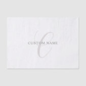 モノグラエレガントム | グレーと白（編集可能） 薄葉紙 (正面)