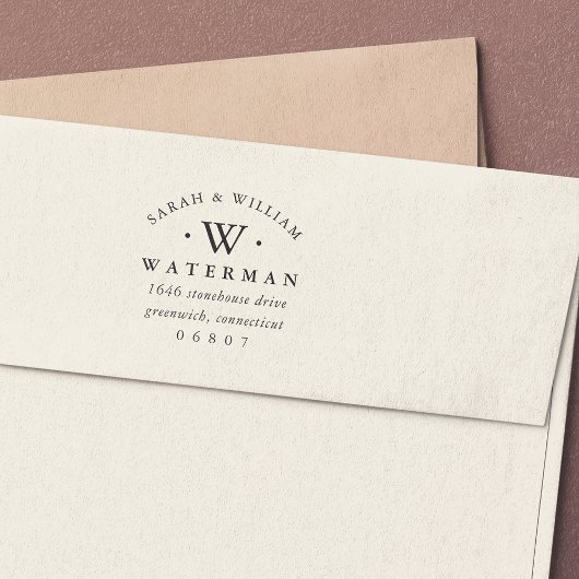 モノグラエレガントム |差出人住所 セルフインキングスタンプ