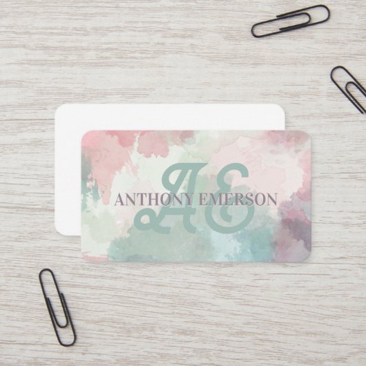 モノグラエレガントム | 水彩層 名刺 (正面/裏面インサイチュ)