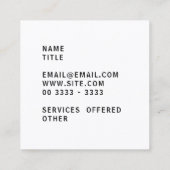 モノグラエレガントム（濃い赤）名刺 スクエア名刺 (裏面)