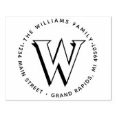 モノグラエレガントム│独自の差出人住所を作成 ラバースタンプ (インプリント)