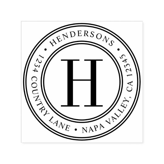 モノグラエレガントム |独自の差出人住所 セルフインキングスタンプ (デザイン)