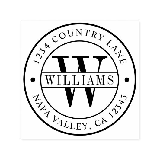 モノグラエレガントム |独自の差出人住所 セルフインキングスタンプ (デザイン)