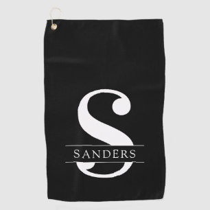 モノグラエレガントム  白黒 ゴルフタオル