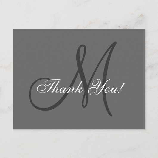 モノグラエレガントム | 結婚感謝はがき ポストカード (正面)