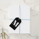 モノグラカスタマイズムイニシャル白黒 ギフトタグ (より糸付き)