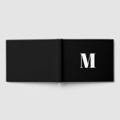 モノグラカスタマイズムイニシャル白黒 ゲストブック (全面)