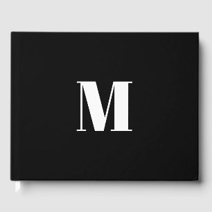 モノグラカスタマイズムイニシャル白黒 ゲストブック