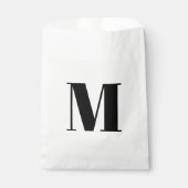 モノグラカスタマイズムイニシャル白黒 フェイバーバッグ (正面)