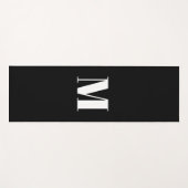 モノグラカスタマイズムイニシャル白黒 ヨガマット (正面(横))