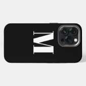 モノグラカスタマイズムイニシャル白黒 iPhoneケース (裏面横)