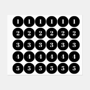 モノグラカスタマイズムイニシャル/ナンバー白黒 ラベル