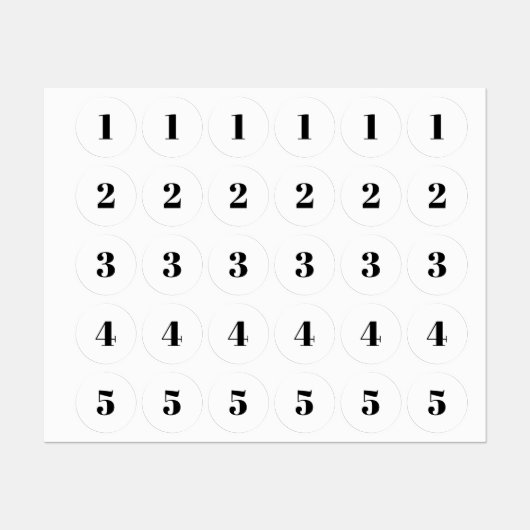 モノグラカスタマイズムイニシャル/ナンバー白黒 ラベル (シート)