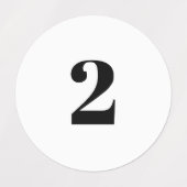 モノグラカスタマイズムイニシャル/ナンバー白黒 ラベル (デザイン2)