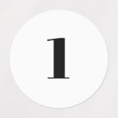 モノグラカスタマイズムイニシャル/ナンバー白黒 ラベル (デザイン1)