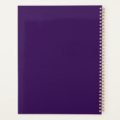 モノグラカスタマイズムスクリプト名パープルホワイト金ゴールド プランナー手帳 (裏面)