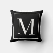 モノグラカスタマイズム白黒 | 任意の背景 クッション (裏面)