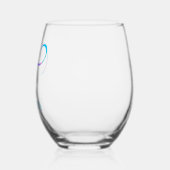 モノグラカスタマイズム「Y」名前抽象芸術春青 ステムなしワイングラス (左)