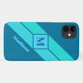 モノグラカスタムムおよび名前の電話番号ケース Case-Mate iPhoneケース (裏面(横))