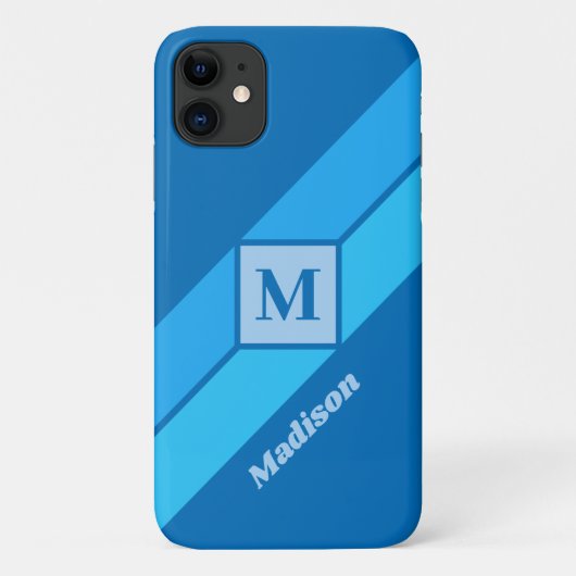 モノグラカスタムムおよび名前の電話番号ケース Case-Mate iPhoneケース (裏面)