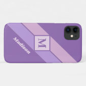 モノグラカスタムムおよび名前の電話番号ケース Case-Mate iPhoneケース (裏面(横))