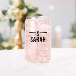 モノグラカスタムムイニシャルと名前の付いたガラス製品セット ガラス缶