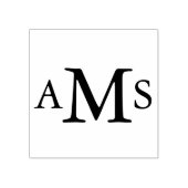 モノグラカスタムムイニシャル内パーソナライズされた頭 ラバースタンプ (インプリント)