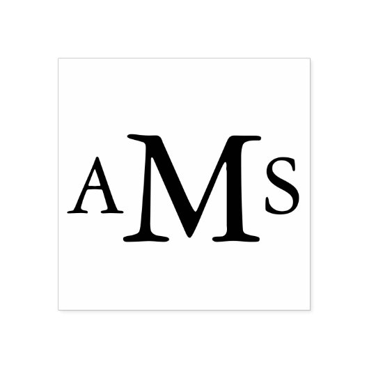 モノグラカスタムムイニシャル内パーソナライズされた頭 ラバースタンプ (インプリント)