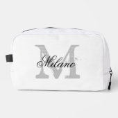 モノグラカスタムムエレガントタイポグラフィ化粧品バッグ ドップキット (正面)