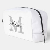 モノグラカスタムムエレガントタイポグラフィ化粧品バッグ ドップキット (右コーナー)