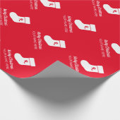 モノグラカスタムムクリスマスストッキングホリデーギフト ラッピングペーパー (角)