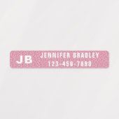 モノグラカスタムムパーソナライズされた名ガーリーグリッター ラベル (デザイン1)