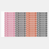 モノグラカスタムムパーソナライズされた名ガーリーグリッター ラベル (シート)