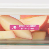 モノグラカスタムムパーソナライズされた名ガーリーグリッター ラベル (貼付)