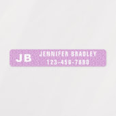 モノグラカスタムムパーソナライズされた名ガーリーグリッター ラベル (デザイン2)