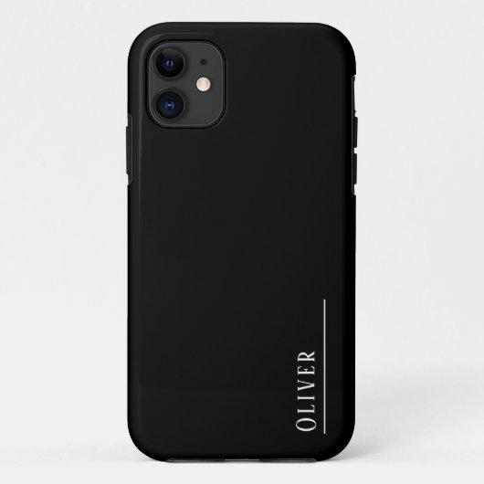モノグラカスタムムモダン、白黒 Case-Mate iPhoneケース (裏面)