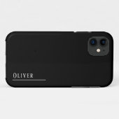 モノグラカスタムムモダン、白黒 Case-Mate iPhoneケース (裏面(横))