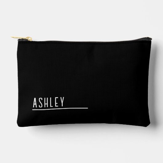 モノグラカスタムムモダン、黒新線 アクセサリーポーチ (正面)