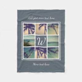 モノグラカスタムム付きフォトコラージュフリースブランケット フリースブランケット