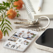 モノグラカスタムム家族の写真コラージュ文字 キーホルダー (正面右)