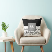 モノグラカスタムム枕グレーと白 クッション (椅子)