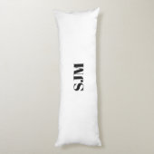 モノグラカスタムム白黒イニシャル名 ボディピロー (裏面 (縦))