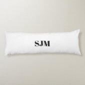 モノグラカスタムム白黒イニシャル名 ボディピロー (裏面)