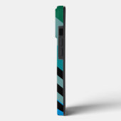 モノグラカスタムム黒シェブロン Case-Mate iPhoneケース (裏面 / 左)