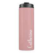 モノグラカスタムム、スクリプト付きオーキッドピンク タンブラー (正面)