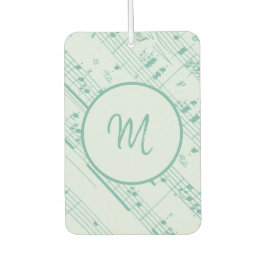 モノグラカッコいいムを使った緑と紫の楽譜 カーエアーフレッシュナー